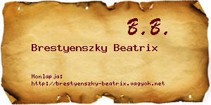 Brestyenszky Beatrix névjegykártya