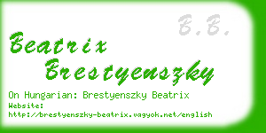 beatrix brestyenszky business card